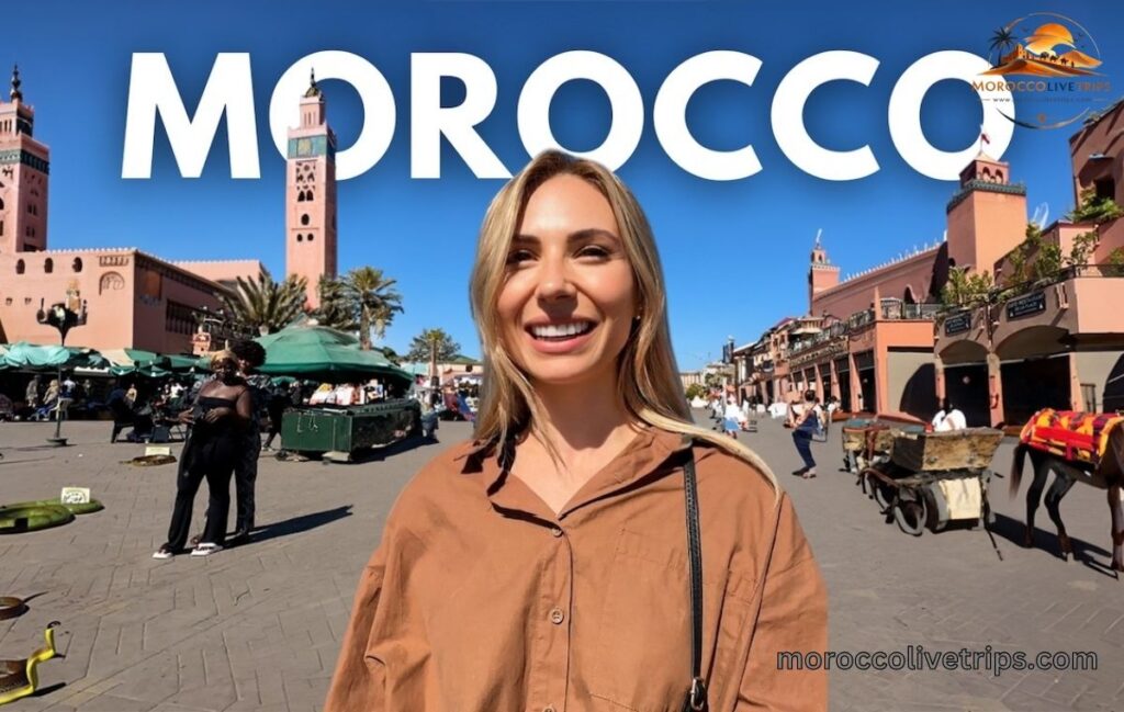 Solo female American traveler on safe guided Morocco tour