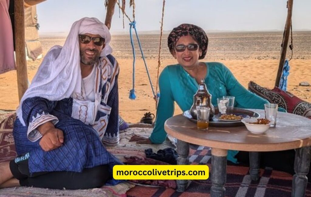 couple enjoying morocco tour with local guide