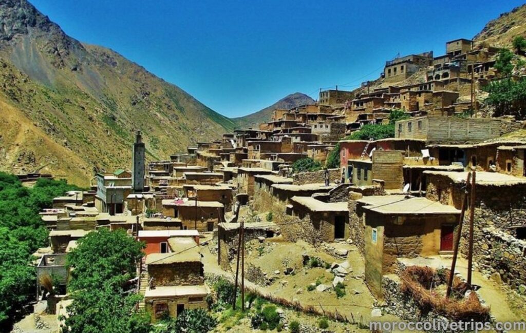 Traditional Berber village Atlas Mountains Morocco