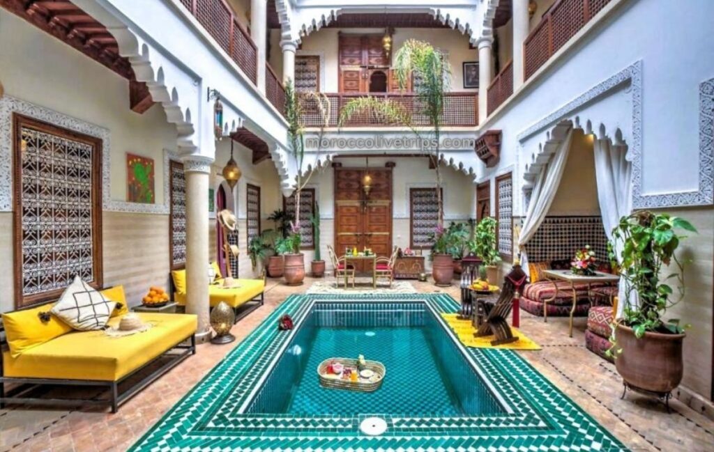 Moroccan hammam inside a luxury riad Marrakech