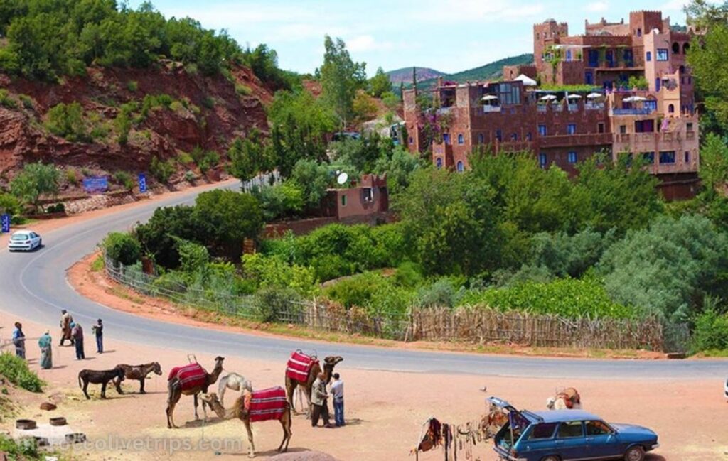 Traditional Berber village in Ourika Valley Morocco